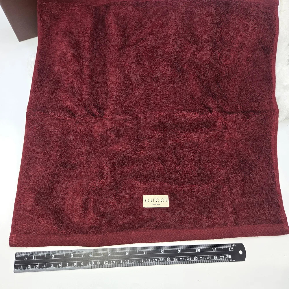 Gucci Burgundy Towel New With Box Promo